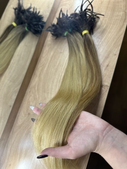 Натуральне словʼянське волосся для нарощування 62 см, 147 грам