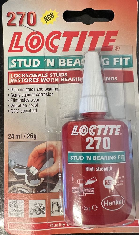 Cola Loctite 270 24 ml - Nova na embalagem