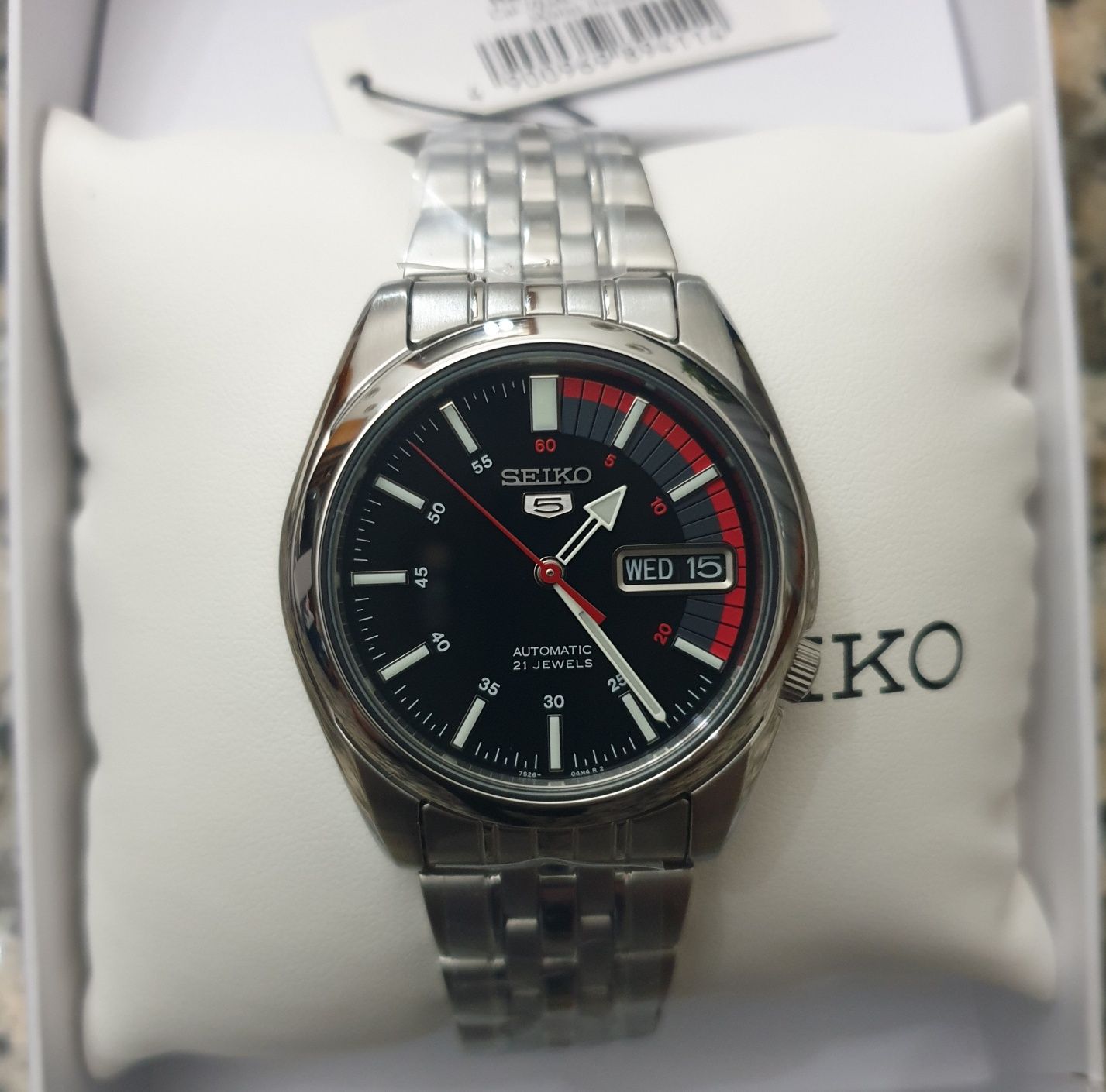 *NOVO* Seiko 5 Sports Automático SNK375K1 Speedmaster (37mm)