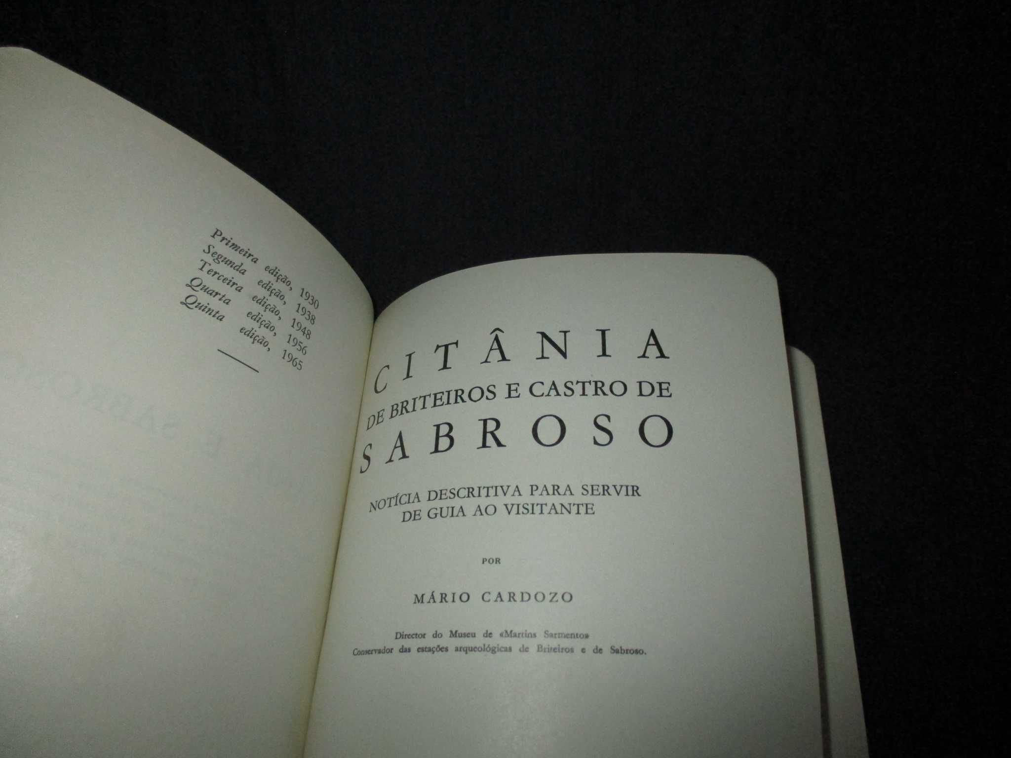 Livro Citânia De Briteiros e Castro de Sabroso Numerado 1965