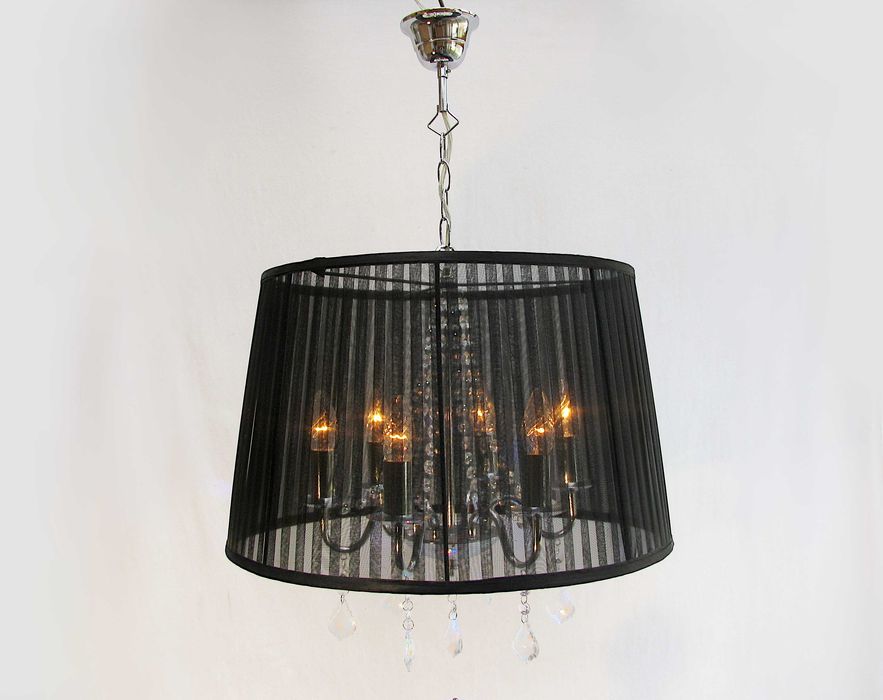 ~* Lampa wisząca * czarna kryształki III * ~