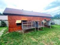 Gołębnik kompletny, solidny 10m x 3m z pełnym wyposażeniem -Likwidacja