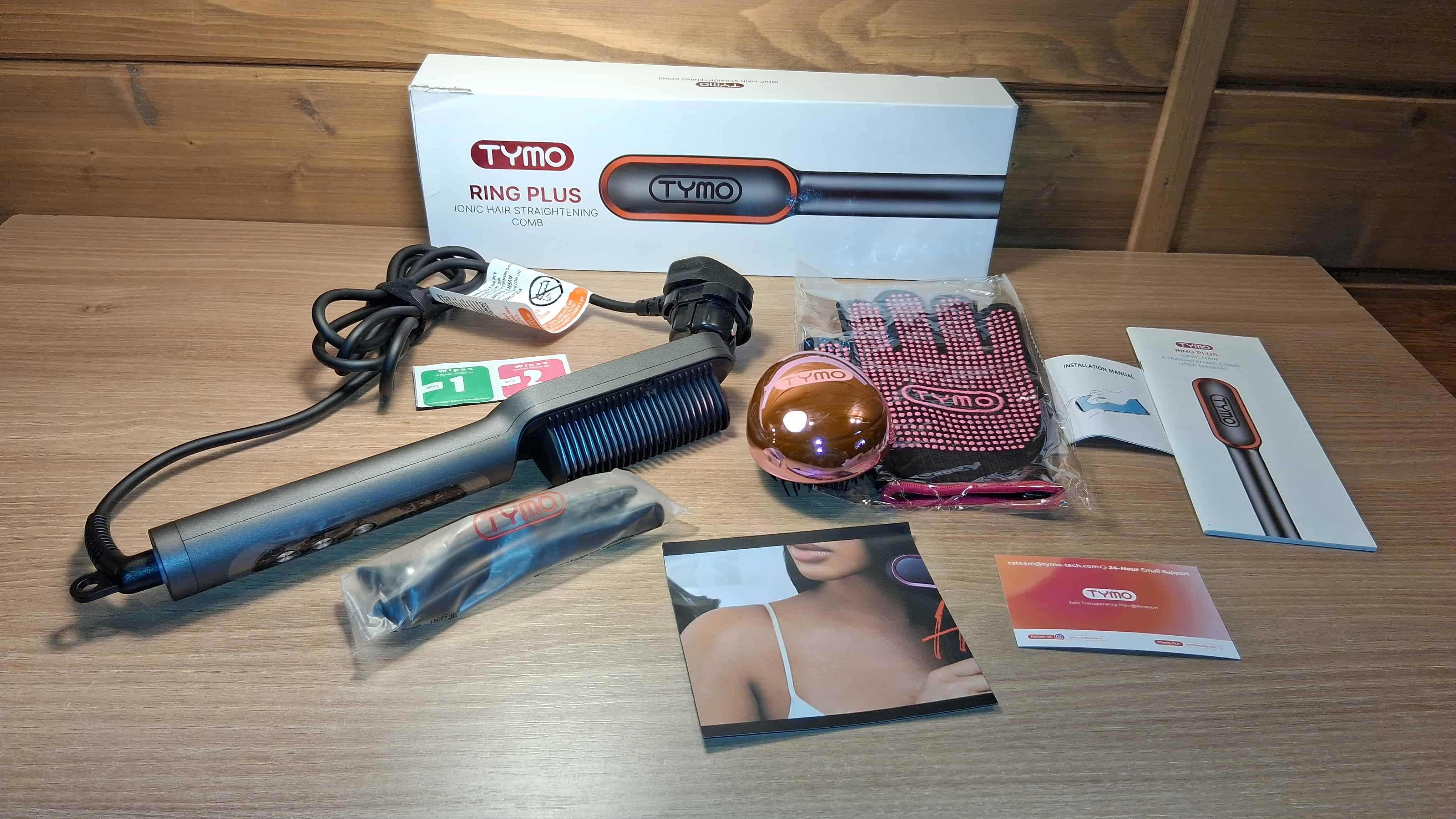 Tymo Ring Plus Prostownica–Grzebień Jonowy Zestaw Full Box