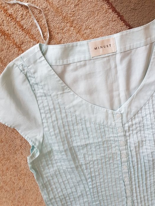 Bluzeczka krótki rękaw damska cienka lekka lato 40