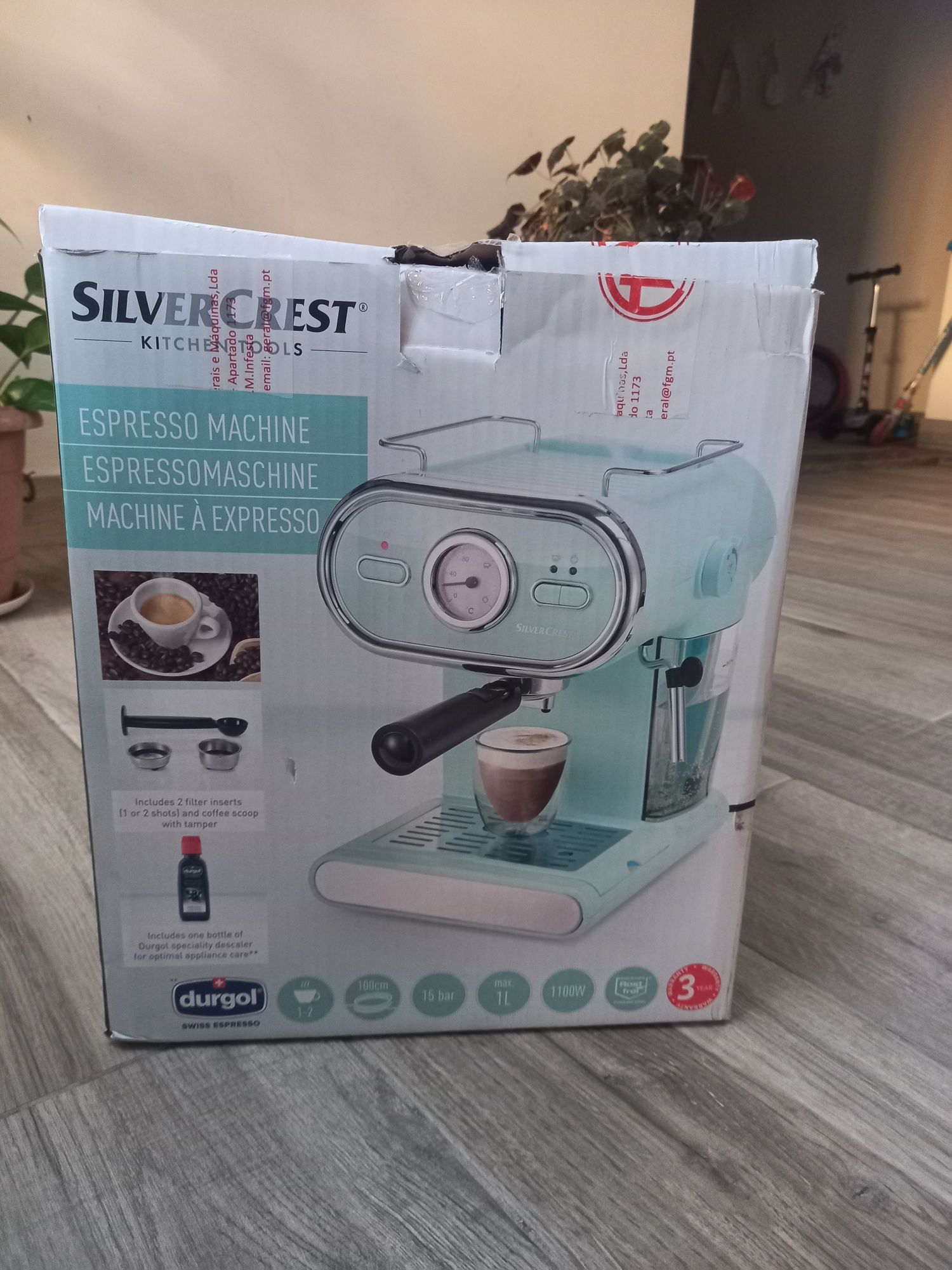Máquina Expresso, NOVA, nunca usada, SilverCrest SEM 1100 D3