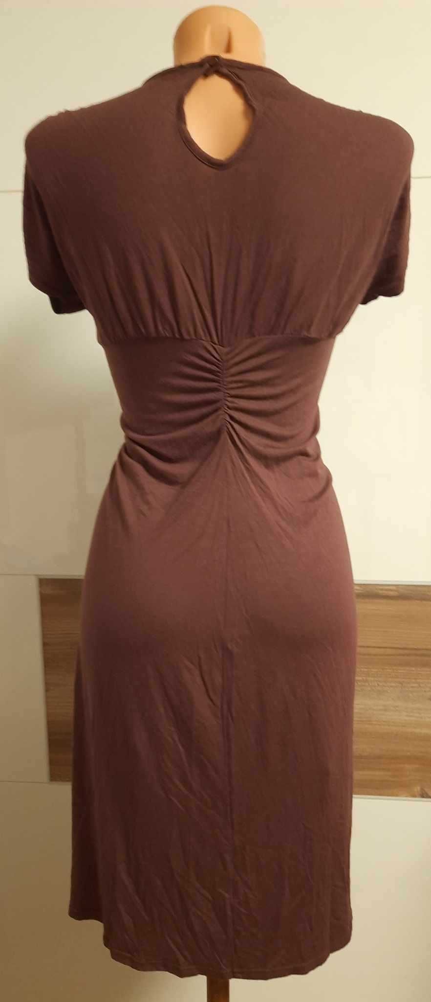 czekoladowa sukienka ATMOSPHERE rozmiar 36-38