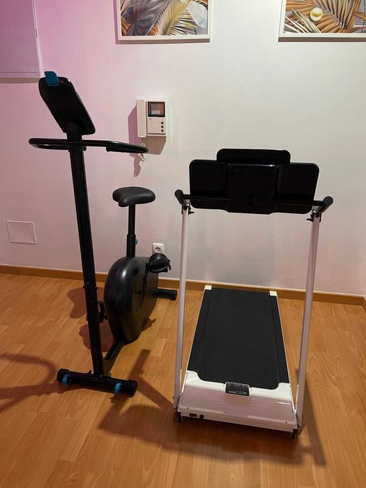 Conjunto Fitness — Bike Indoor + Passadeira Compacta