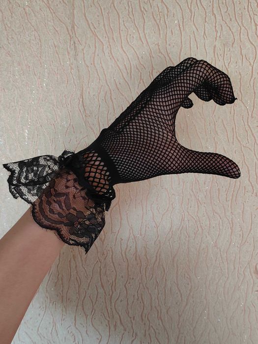 Gotyckie rękawiczki lolita siateczka koronka harajuku alternatywka