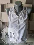 Top/ bluzka bez rękawów, biała, luźna, rozmiar XS, Butik