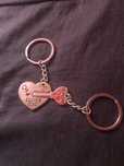 conjunto chaveiro coracao + chave