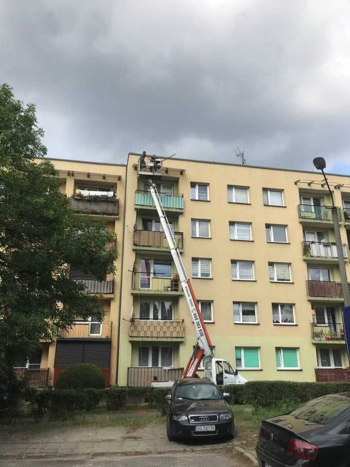 Wynajem zwyżki, Usługi podnośnikiem koszowym, Cały Śląsk i okolice