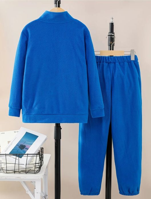 Костюм флісовий синій унісекс  128 134 на 8-9 років теплий костюм