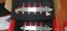 Коллектор  Danfoss тип SSM- 4 отводов  с ротаметрами нерж.(088U0754)