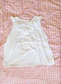 Letnia biała bluzka koszulwa bez rękawów C&A
