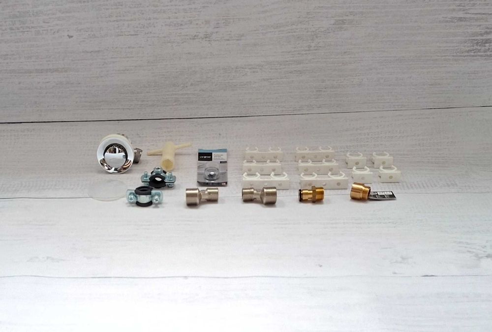 Zestaw hydraulika Korek Nakładka Obejma  Redukcja Uchwyt do rur 19 El