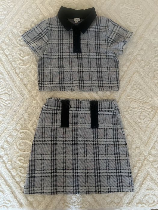 Костюм сукня клітинка теплий шкода 7-8 рокіс 122-128 zara