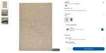 Dywan IKEA HAMPEN 133x195 cm jasnoszary