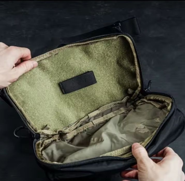 Сумка поясна, тактична, чорна