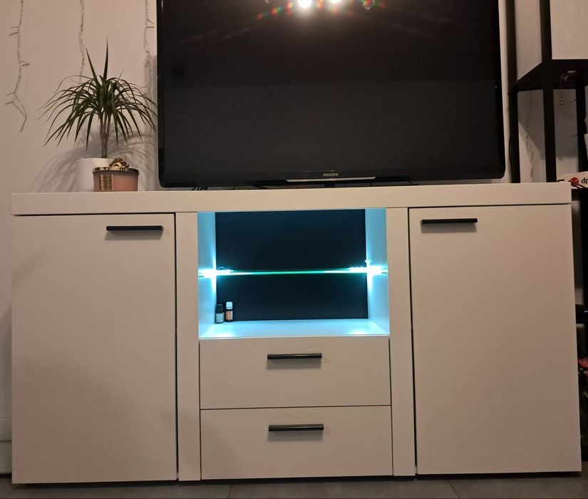 Komoda biała mat 156cm