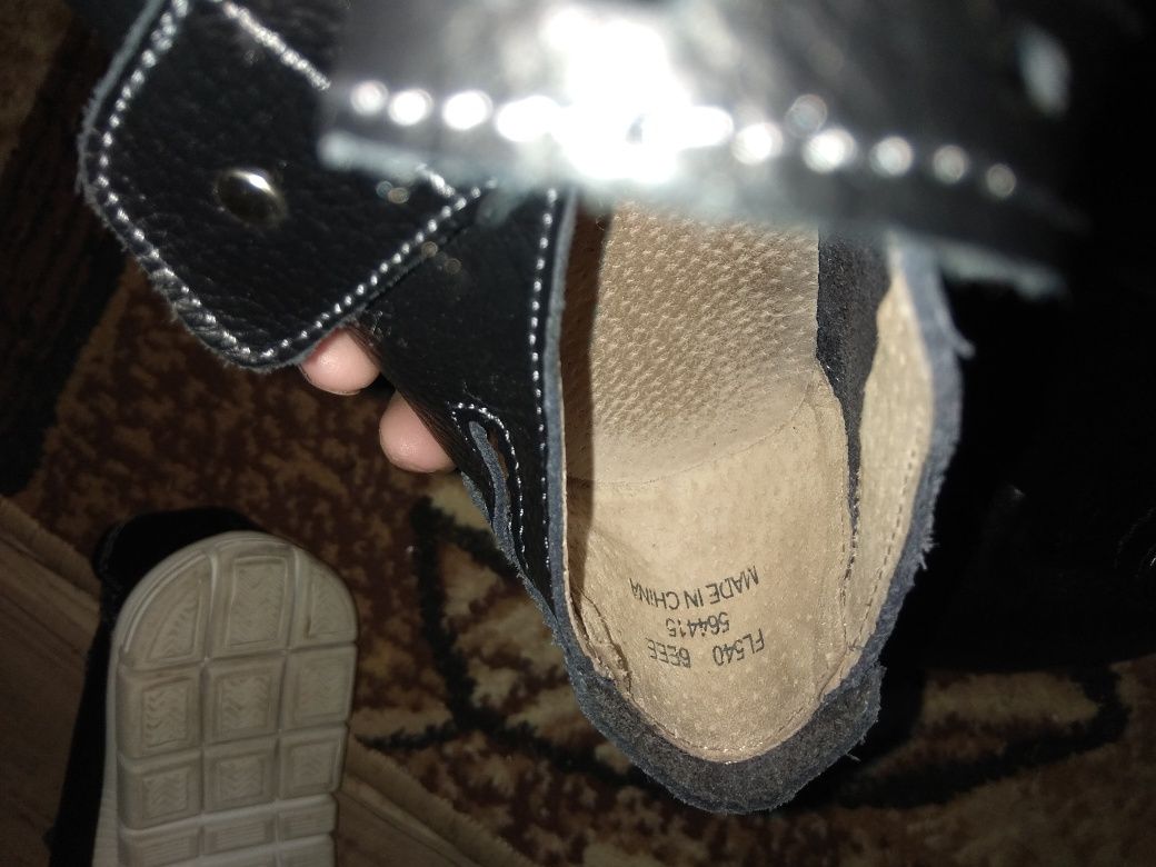 Шкіряні туфельки 39-40 розмір