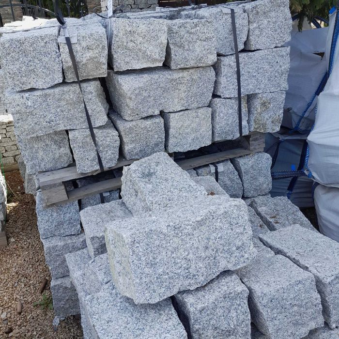 Kostka Granitowa Szara 8/11 cm - kamień naturalny do ogrodu