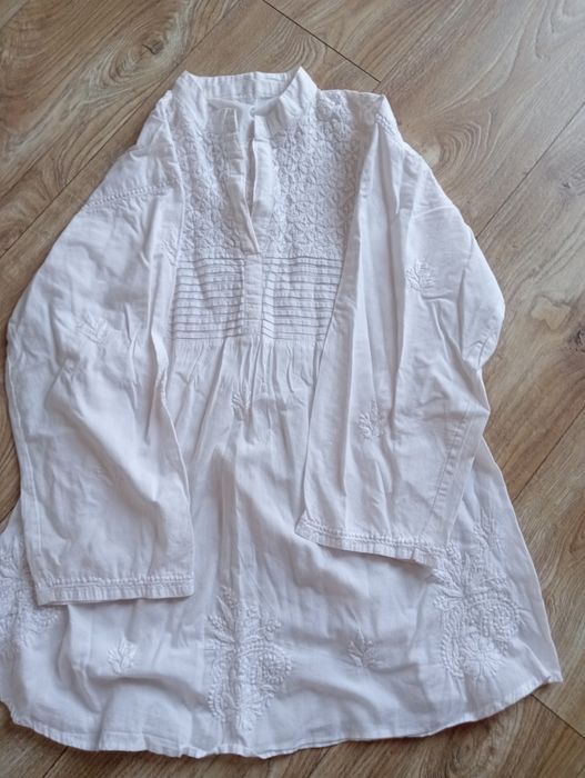 Koszula ciążowa kremowa haftowana