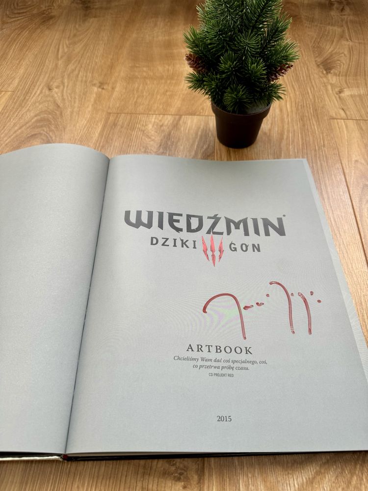 Wiedzmin 3 Artbook - AUTOGRAF Marcin Iwiński - Bialy Kruk