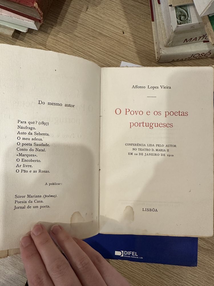 livro raro de Affonso Lopes Vieira - O Povo e os poetas portugueses