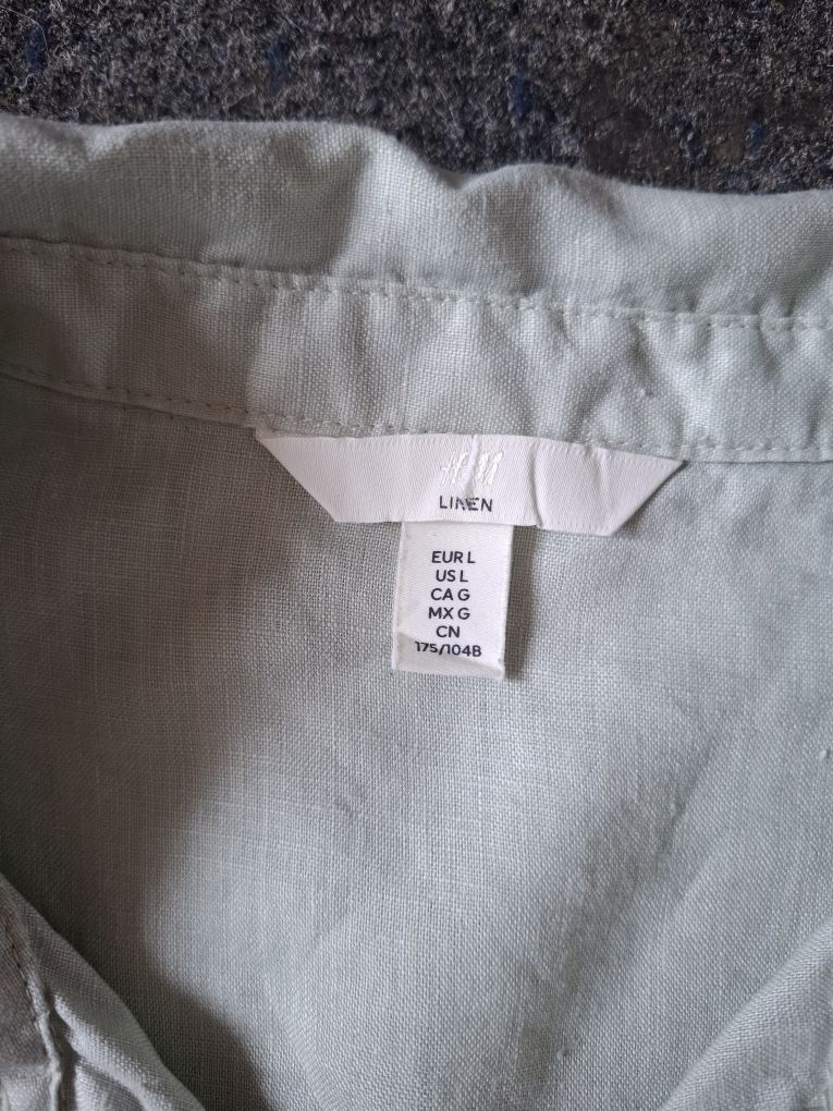 Рубашка льняная оверсайз H&M разм.L