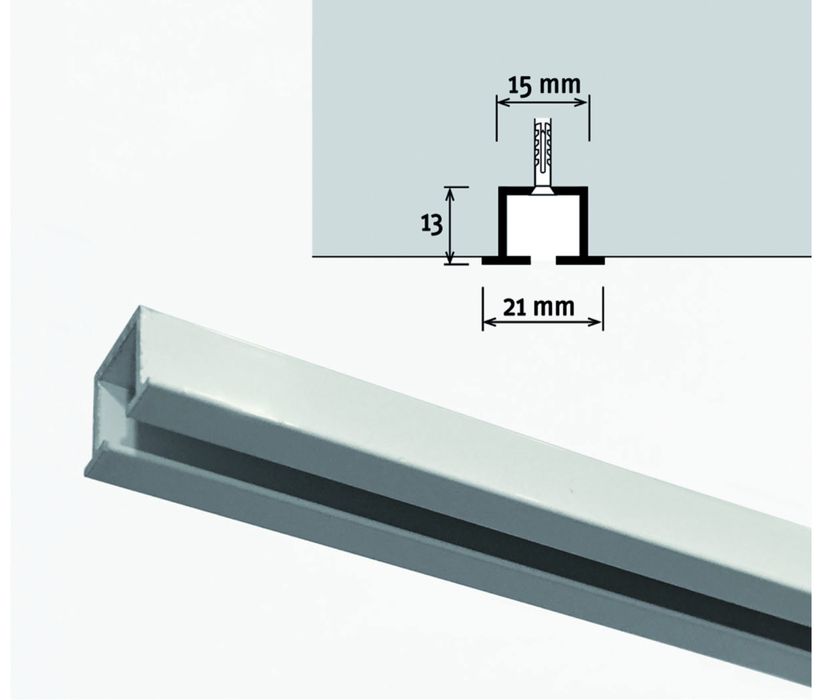 Calha de embutir para cortinado- NOVO