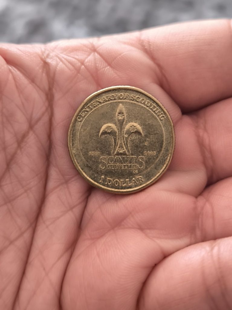 Moeda Comemorativa 1 Dollar Australiano - Centenário do Escutismo