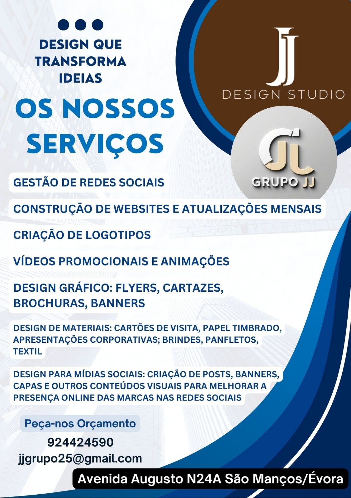 Publicidade Gestão de Redes sociais e design gráfico