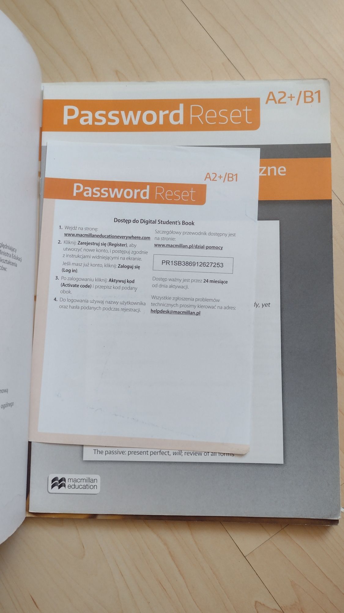 Podręcznik password reset A2+/B1