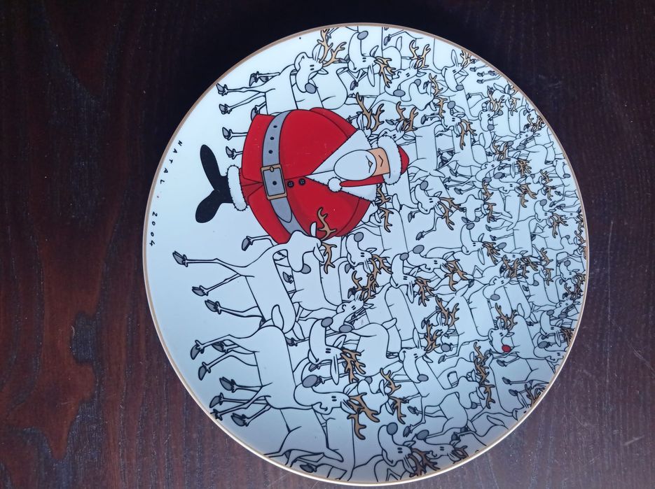 Prato com o Pai Natal