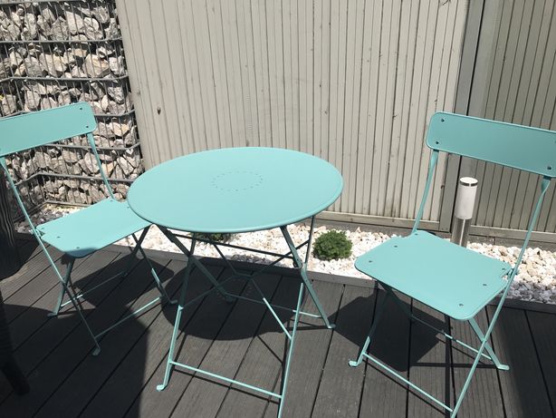 Meble ogrodowe balkonowe zestaw stolik plus 2 krzesła