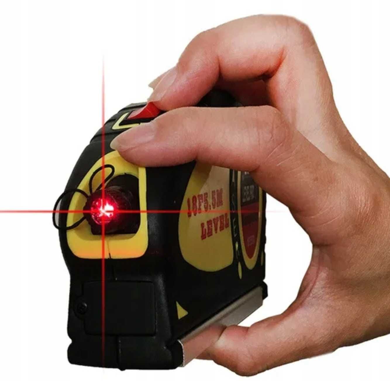 Poziomica laserowa krzyżowa laser miara 5,5 m