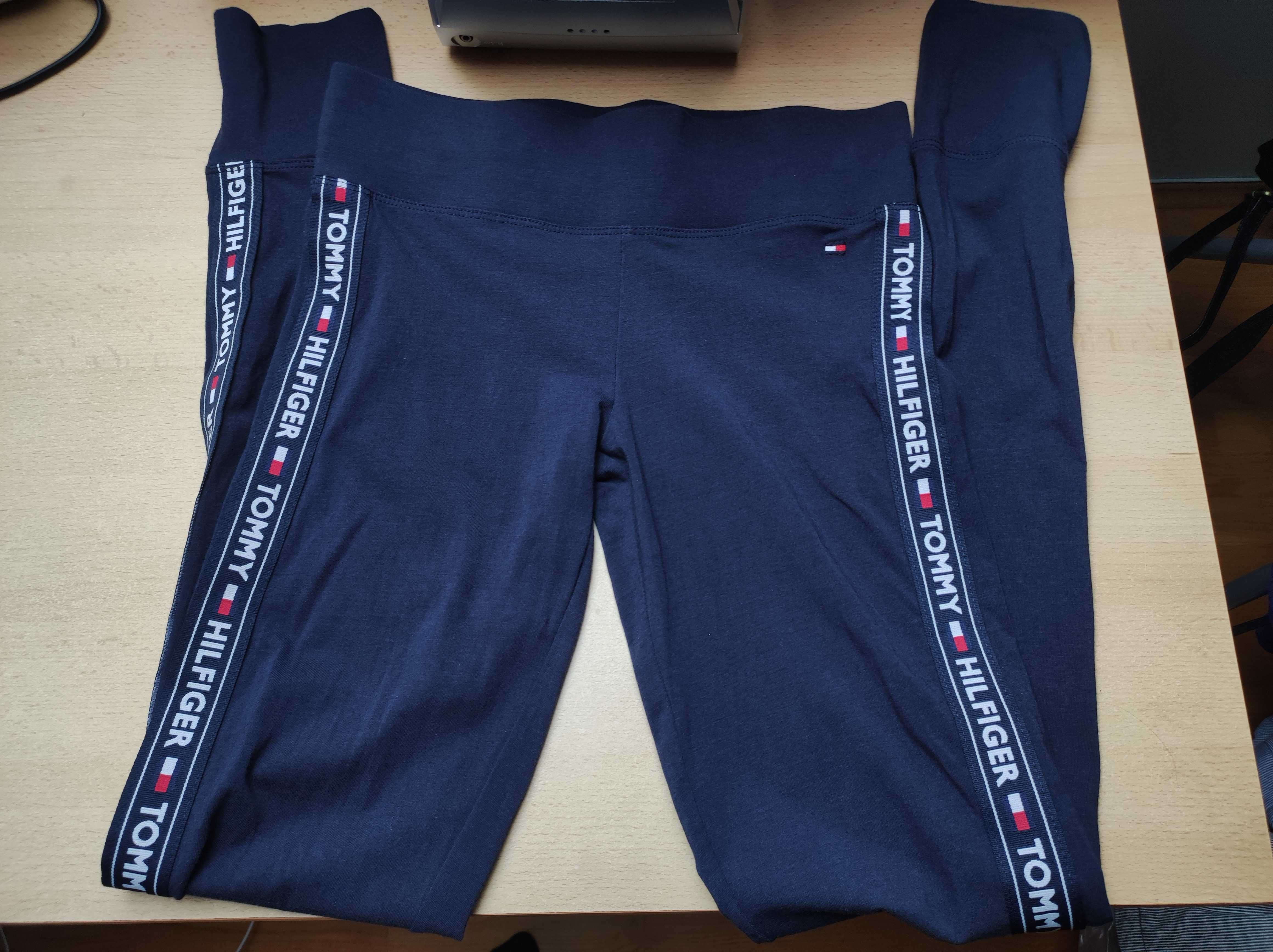 Legginsy, getry Tommy Hilfiger S, granatowe, modne