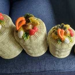 Conjunto de 4 potes de cozinha, cerâmica japonesa