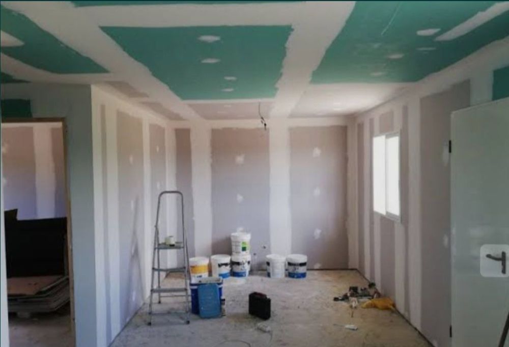 Colocação de pladur e barramentos