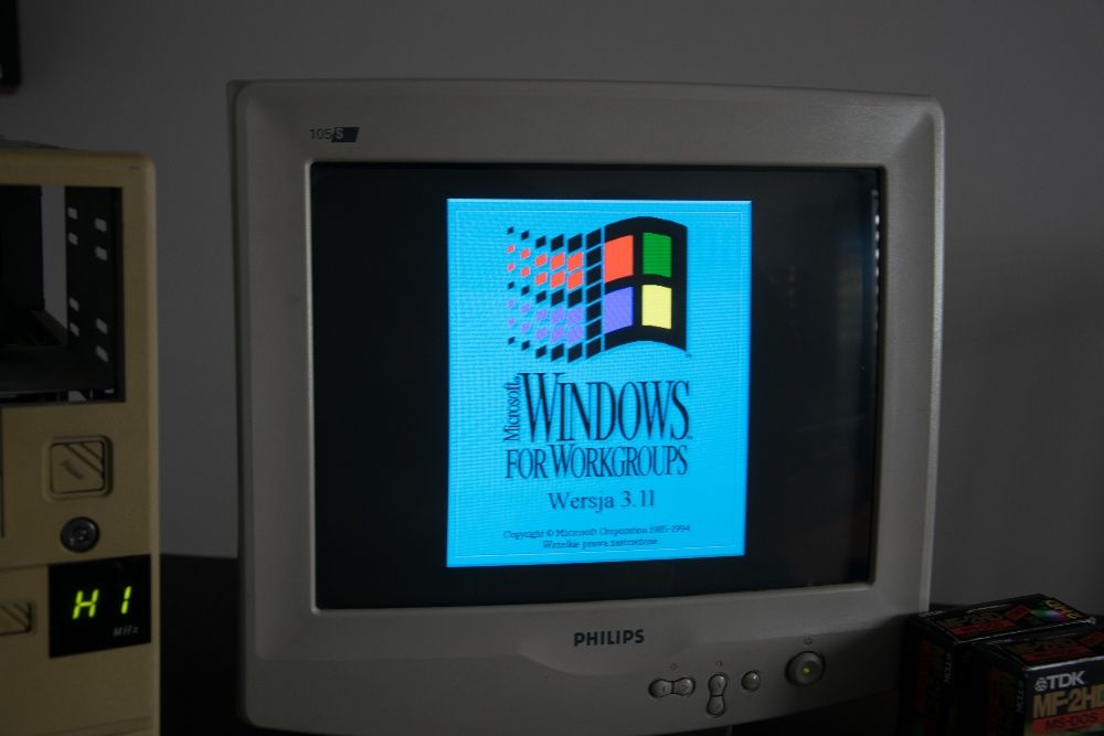 PC Optimus 486 DX2 Retro Windows 3.11 Stary komputer + osprzęt