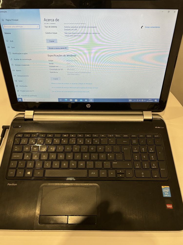 Portatil HP i3 64bits