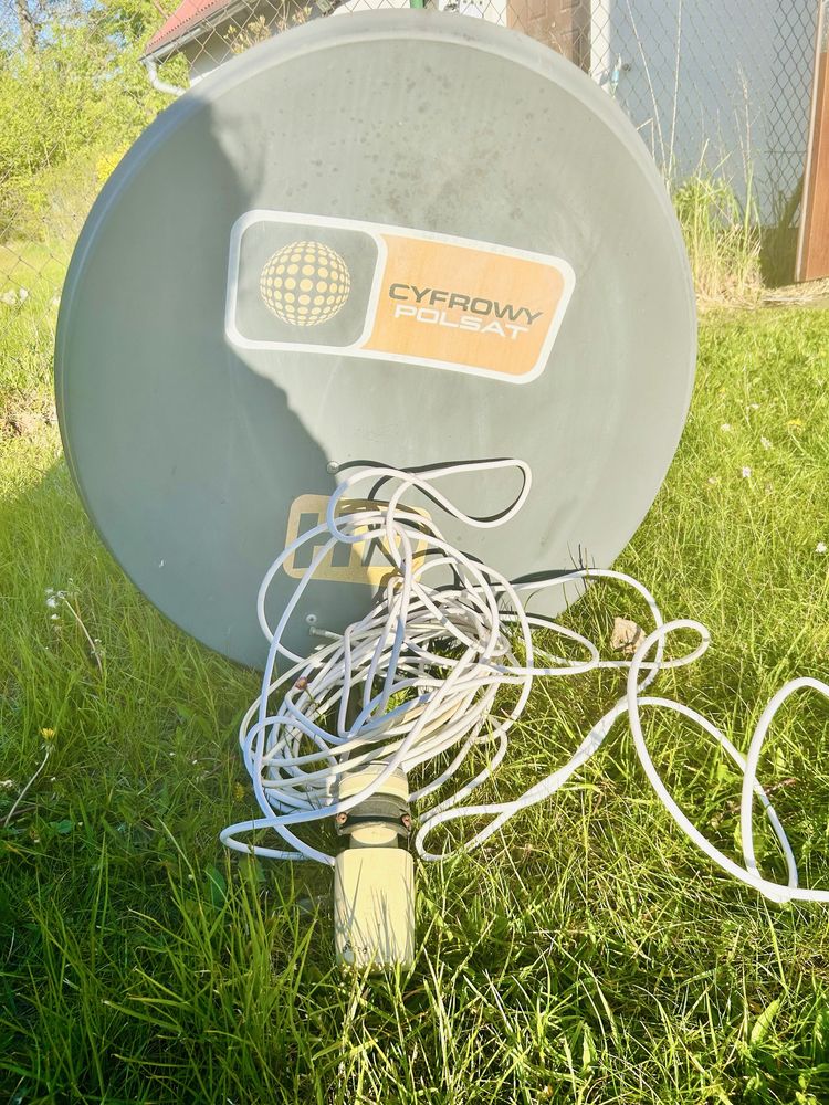Antena satelitarna - talerz Cyfrowy Polsat + kabel antenowy