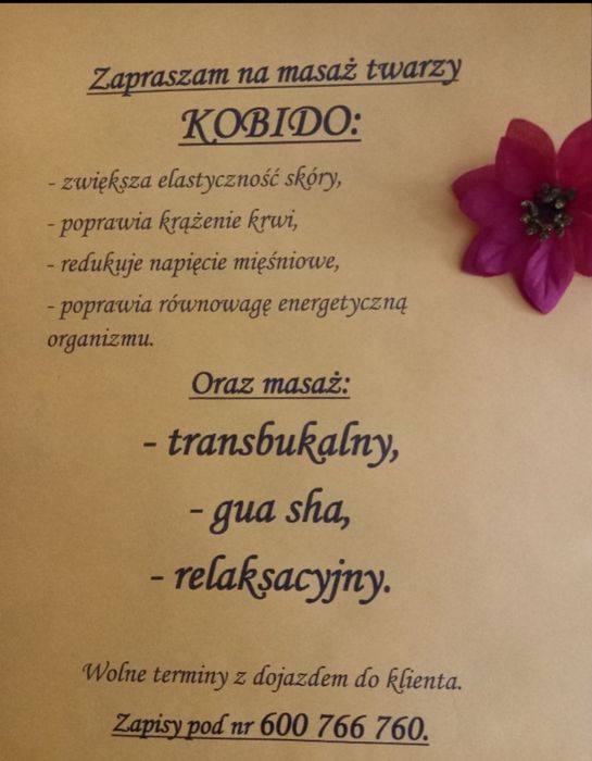 masaz twarzy kobido gua sha