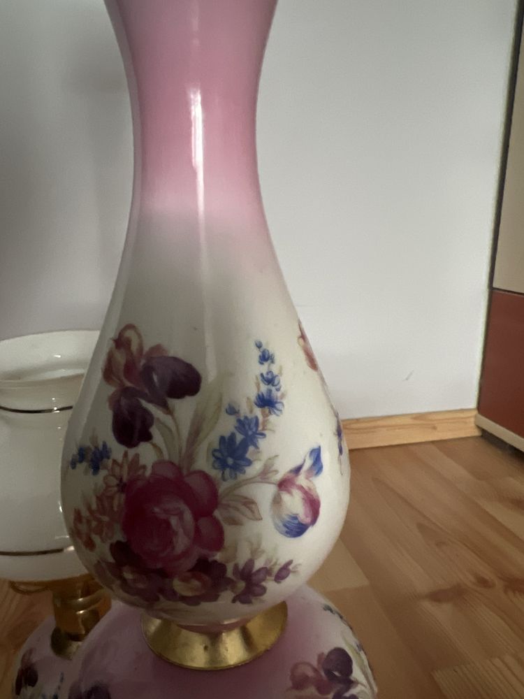 Żyrandol porcelanowy lampa antyk PRL