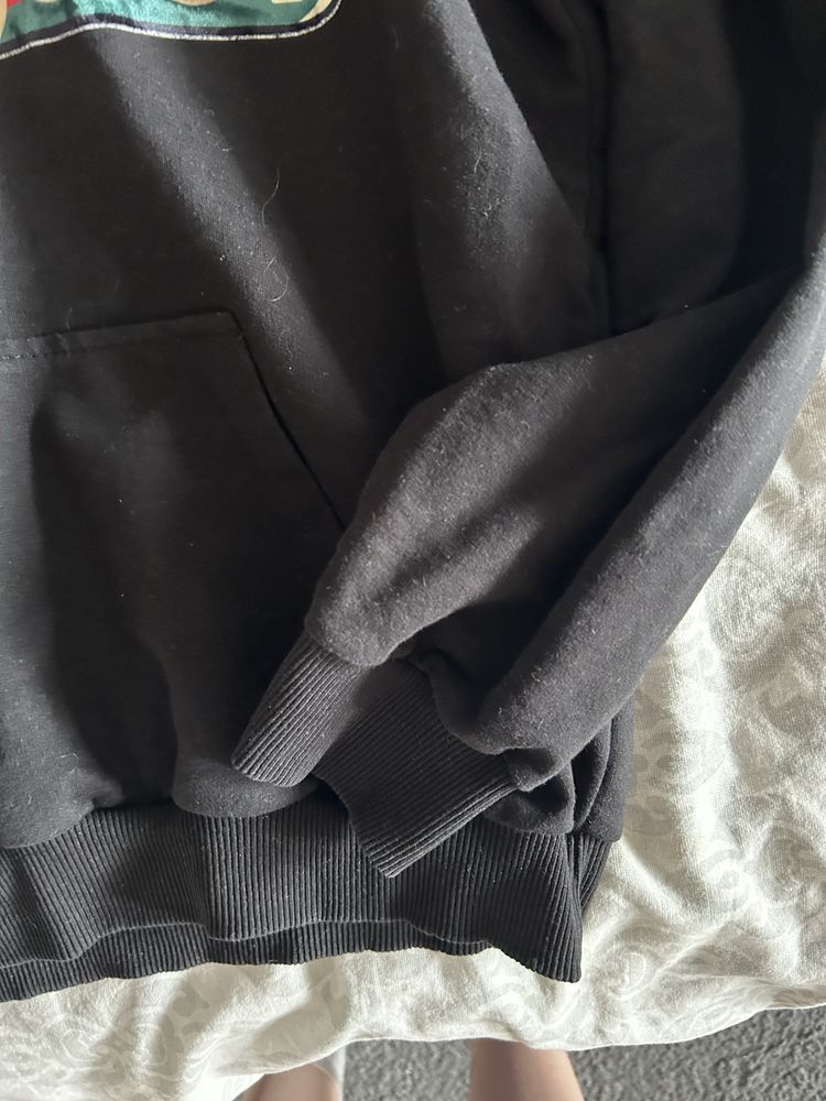 Bluza czarna z kapturem Gucci