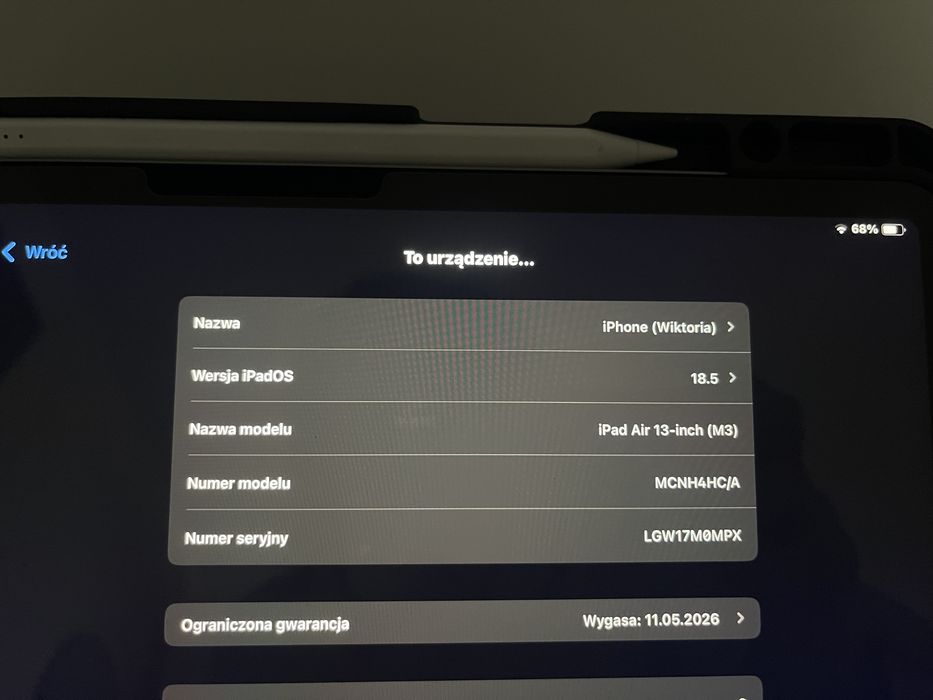 Ipad Air 13 (M3) 2025 Wi-Fi 128 GB 7 gen + akcesoria