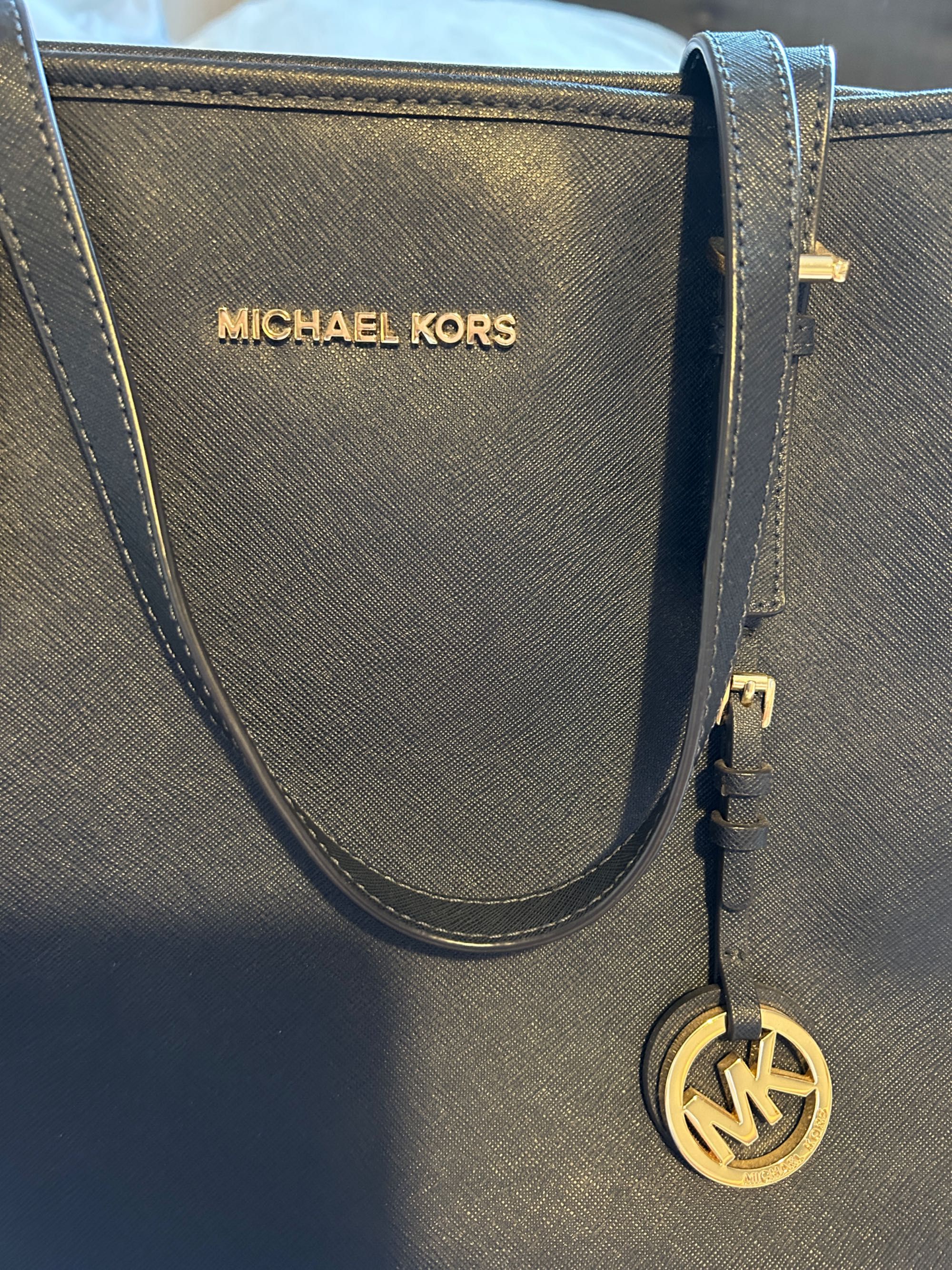 Torebka shopper Michael Kors granatowa