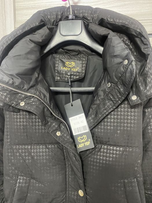 Новий классный пуховик-пальто