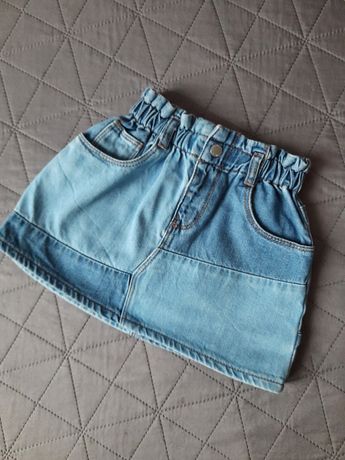Zara spódniczka, spódnica jeans paper bag
