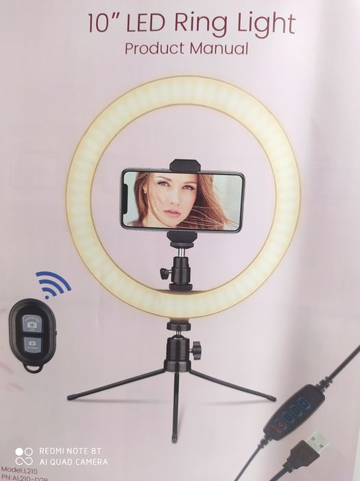 Nowa LED lampa pierścieniowa z pilotem USB